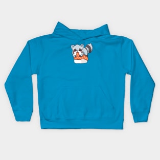 Racoon on sushi Kids Hoodie